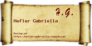 Hefler Gabriella névjegykártya